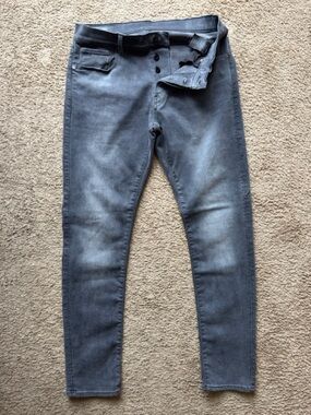 G-Star Slim Skinny Jeans in Faded Grey Wash size 34/32
